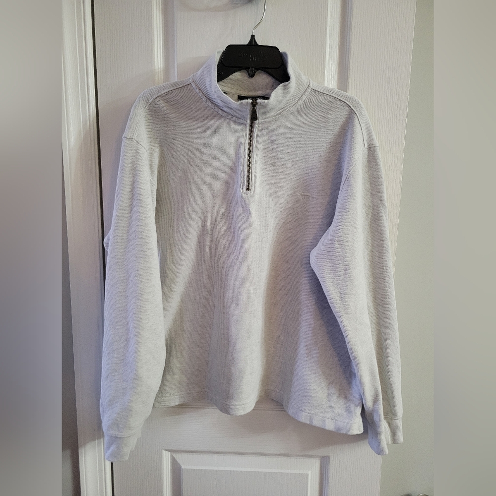 Rodd & Gunn Men's Alton Ave 1/4 Zip Sweater Ice Grey Marle Size Large